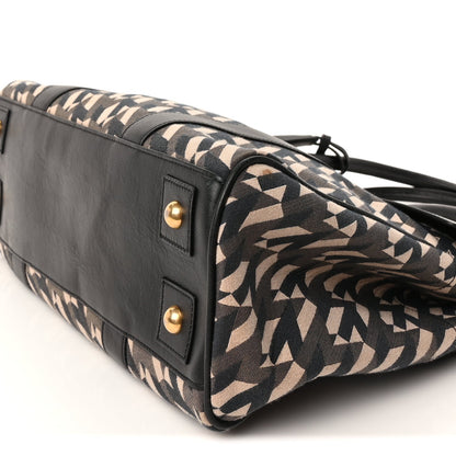 Mulberry Monogram Smooth Calfskin Canvas Print Bayswater  Black 7 of 8