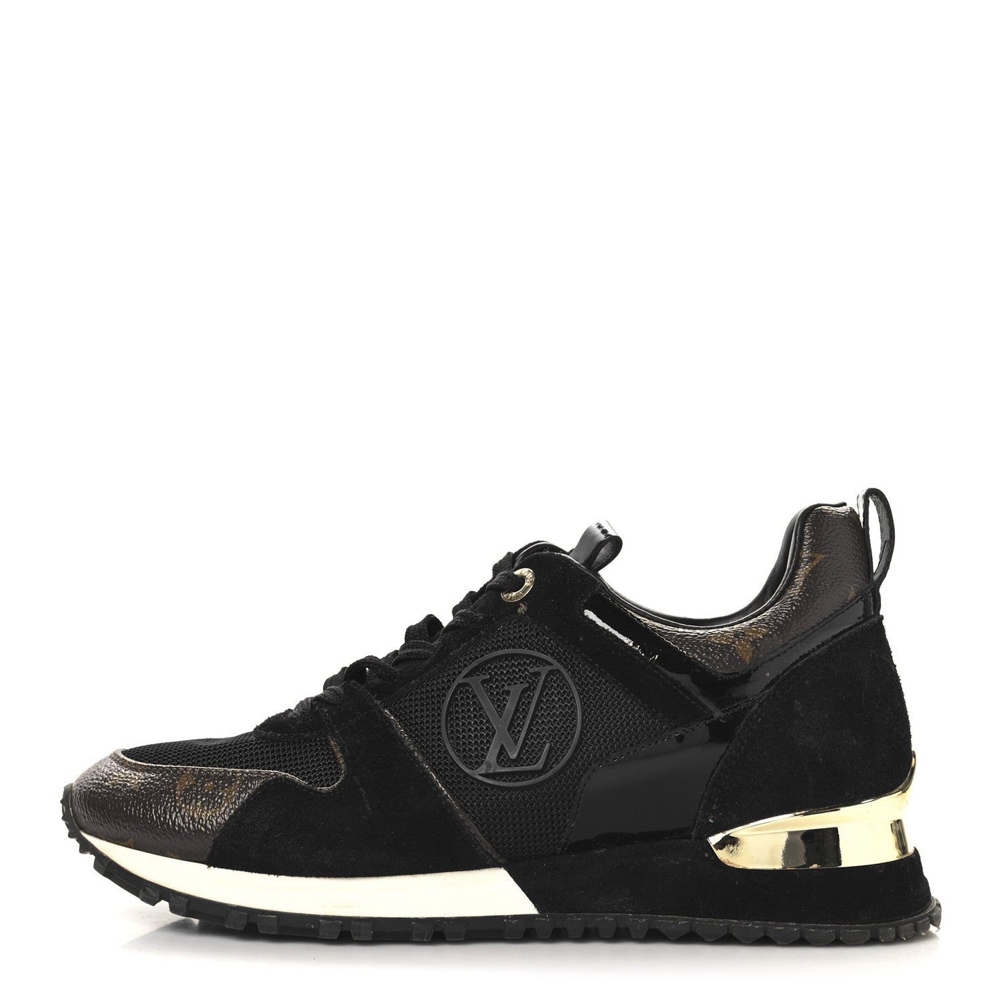 Suede Monogram Run Away Sneakers Black