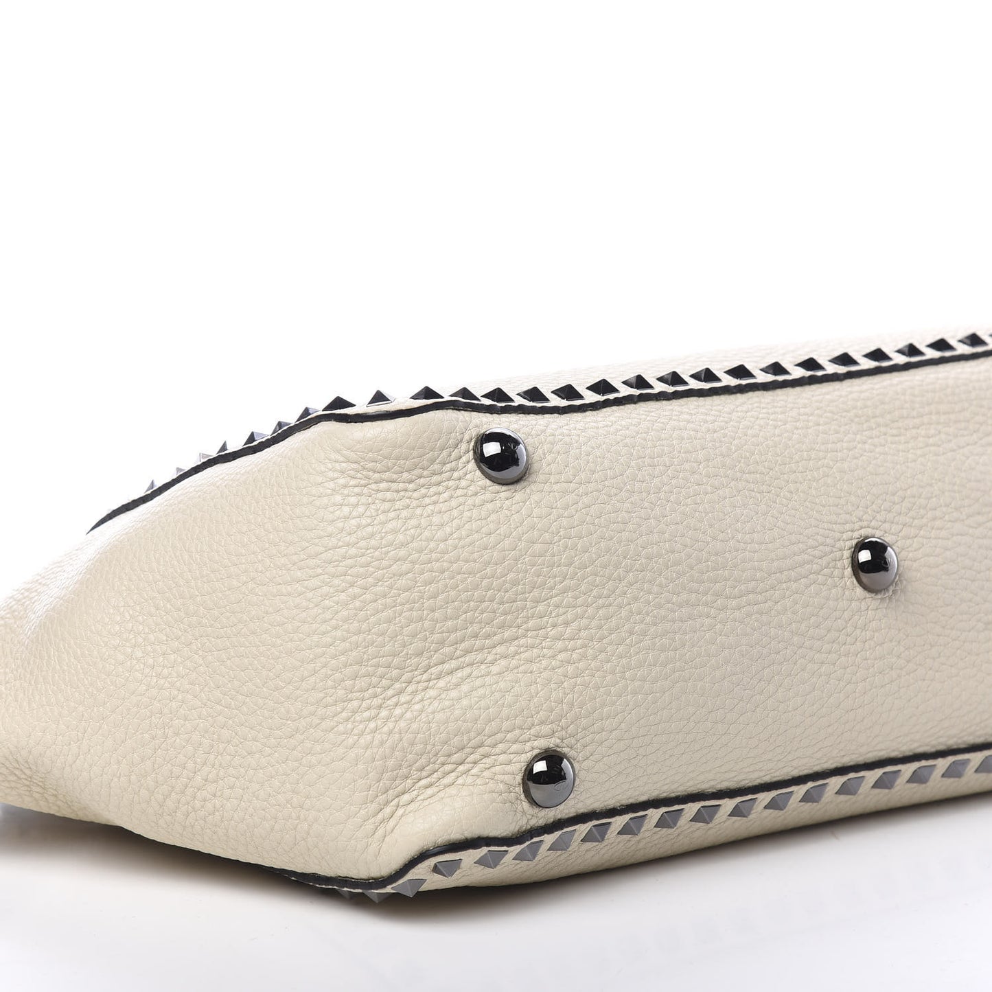 Alce Printed Calfskin Medium Rockstud Tote Light Ivory