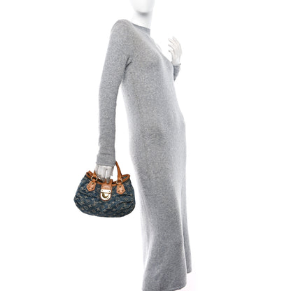 Louis Vuitton Monogram Denim Pleaty Blue 2 of 19