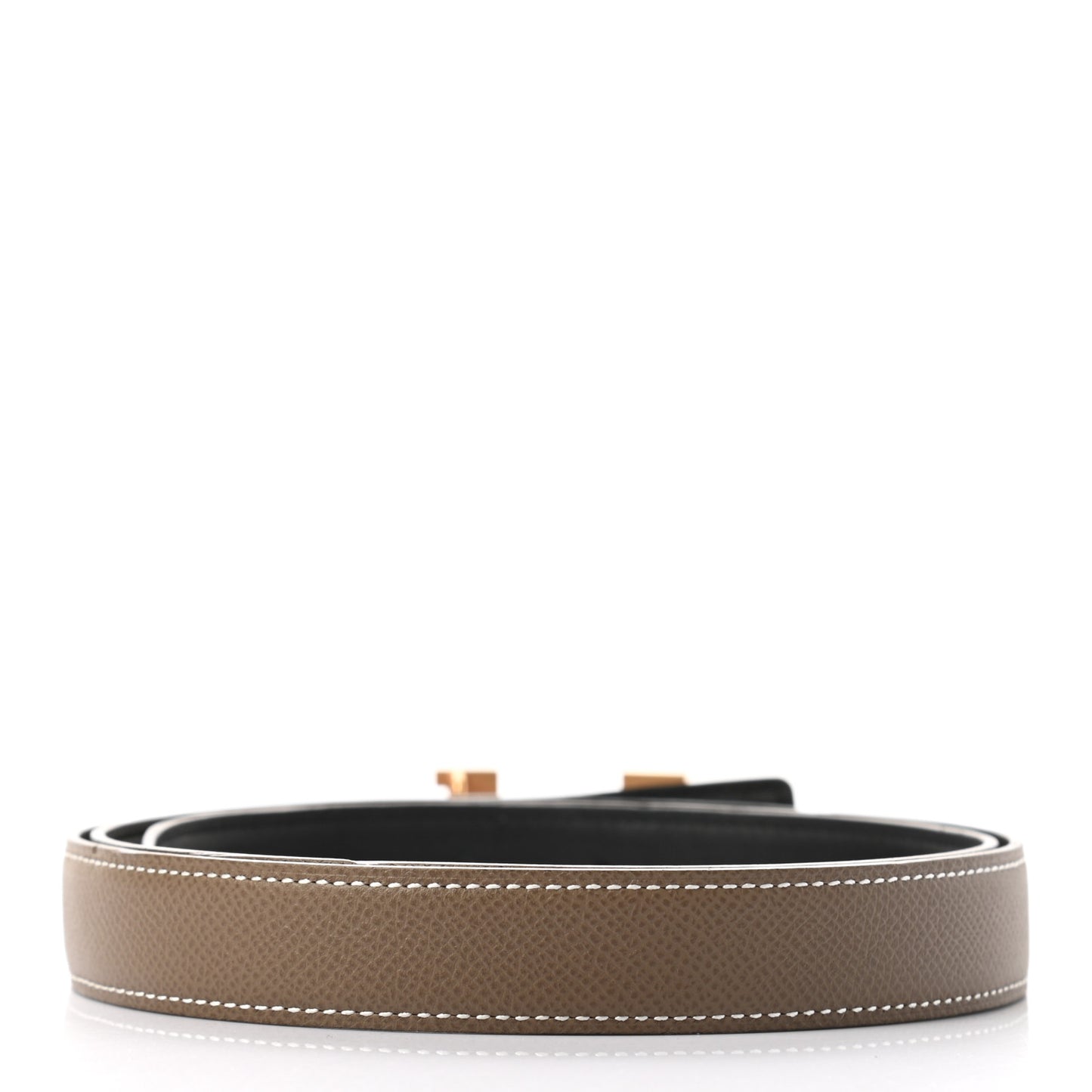 Swift Epsom 24mm Mini Constance H Belt 95 Black Etoupe