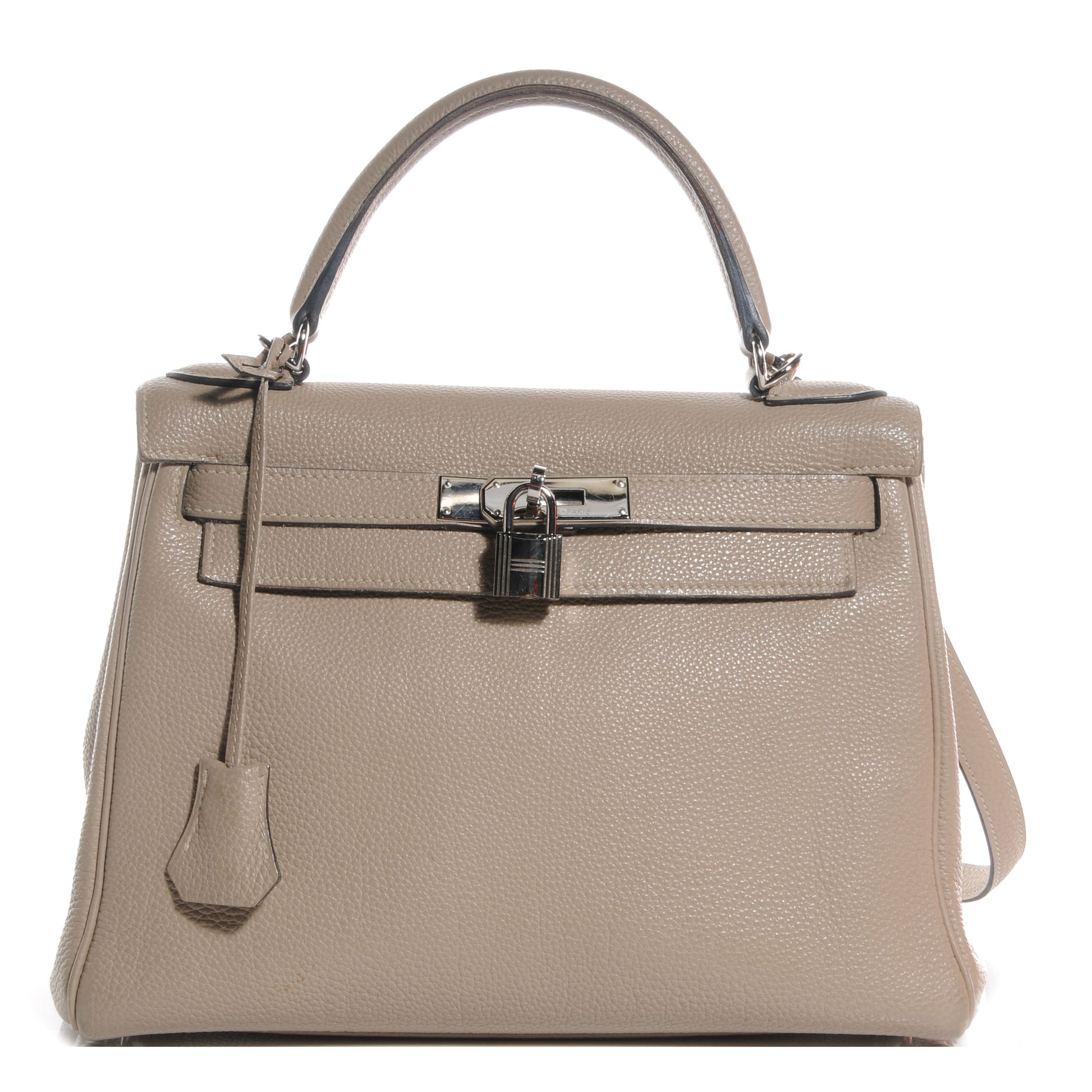 Hermes Taurillon Clemence Kelly Retourne 28 Gris Tourterelle 1 of 10