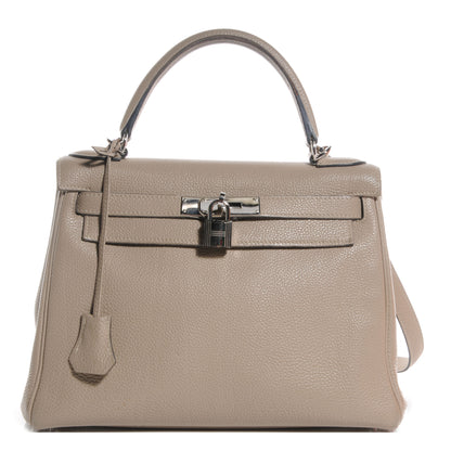 Hermes Taurillon Clemence Kelly Retourne 28 Gris Tourterelle 1 of 10