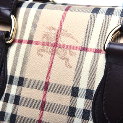 Burberry Haymarket Check Small Chester Bowling Bag Chocolate 12 of 14