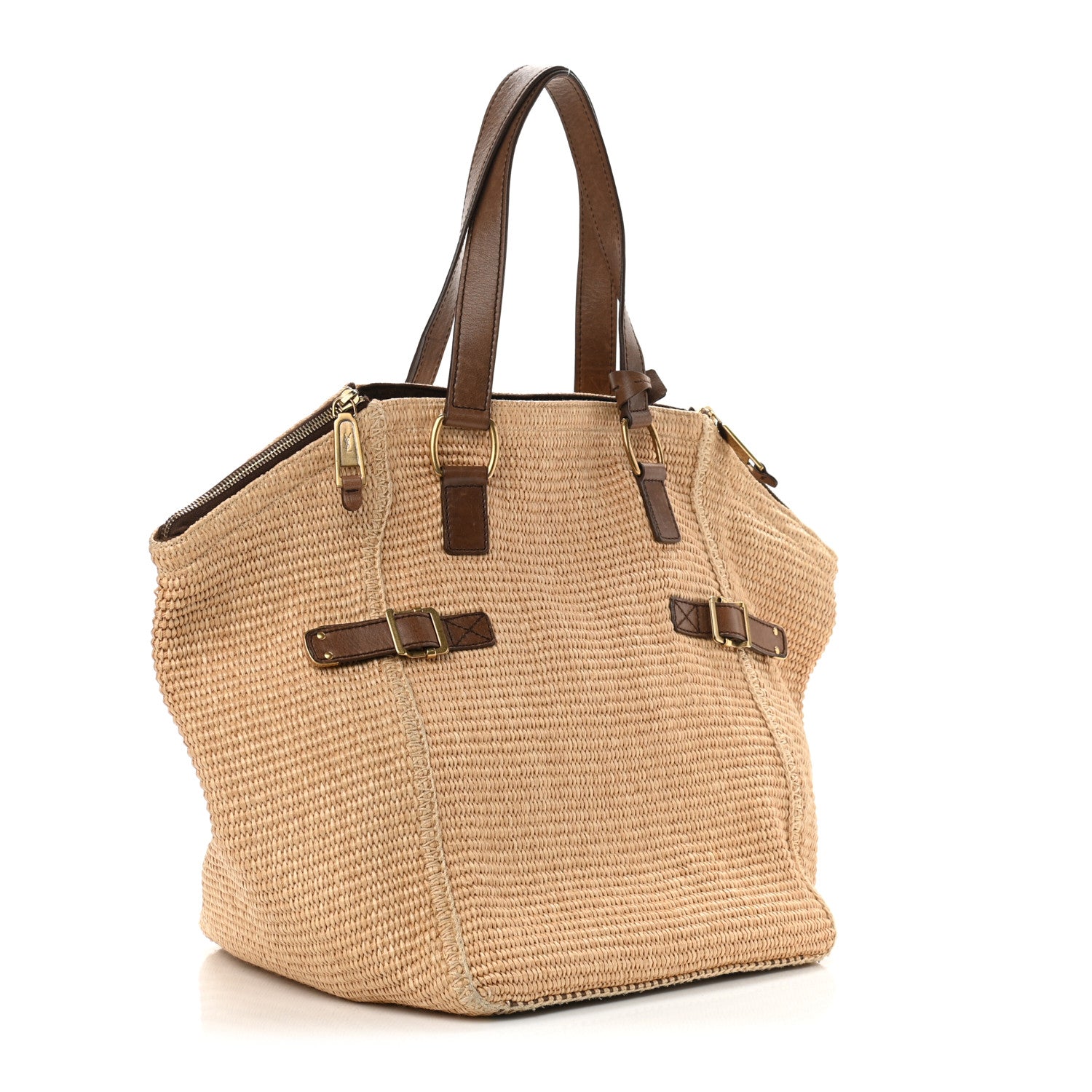 Saint Laurent Straw Raffia Medium Downtown Tote Beige 3 of 9