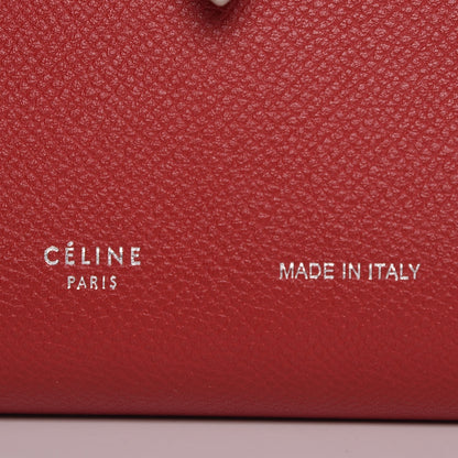 Celine Grained Calfskin Large Multifunction Strap Wallet Pop Red 6 of 7