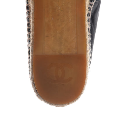 Chanel Lambskin CC Espadrilles 41 Black 8 of 12