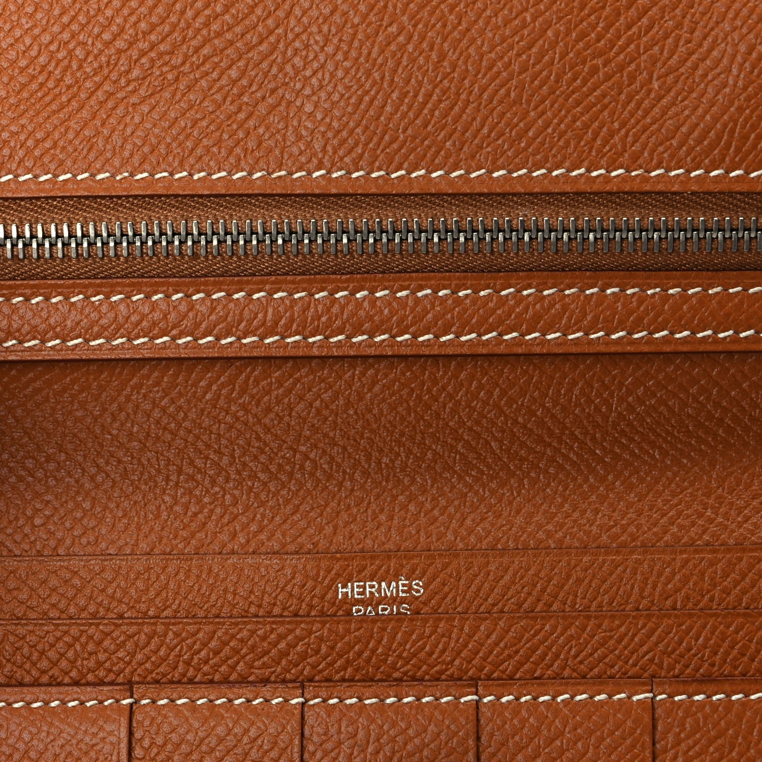 Hermes Epsom Bearn Gusset Wallet  Gold 7 of 8
