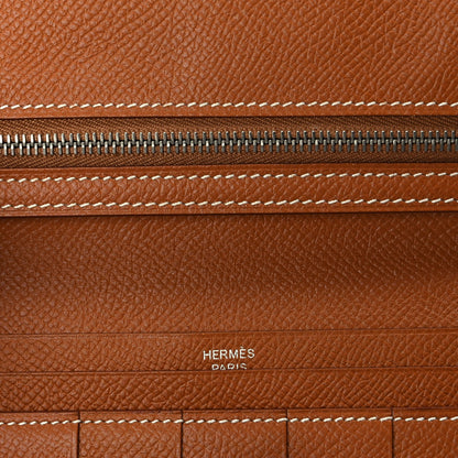 Hermes Epsom Bearn Gusset Wallet  Gold 7 of 8