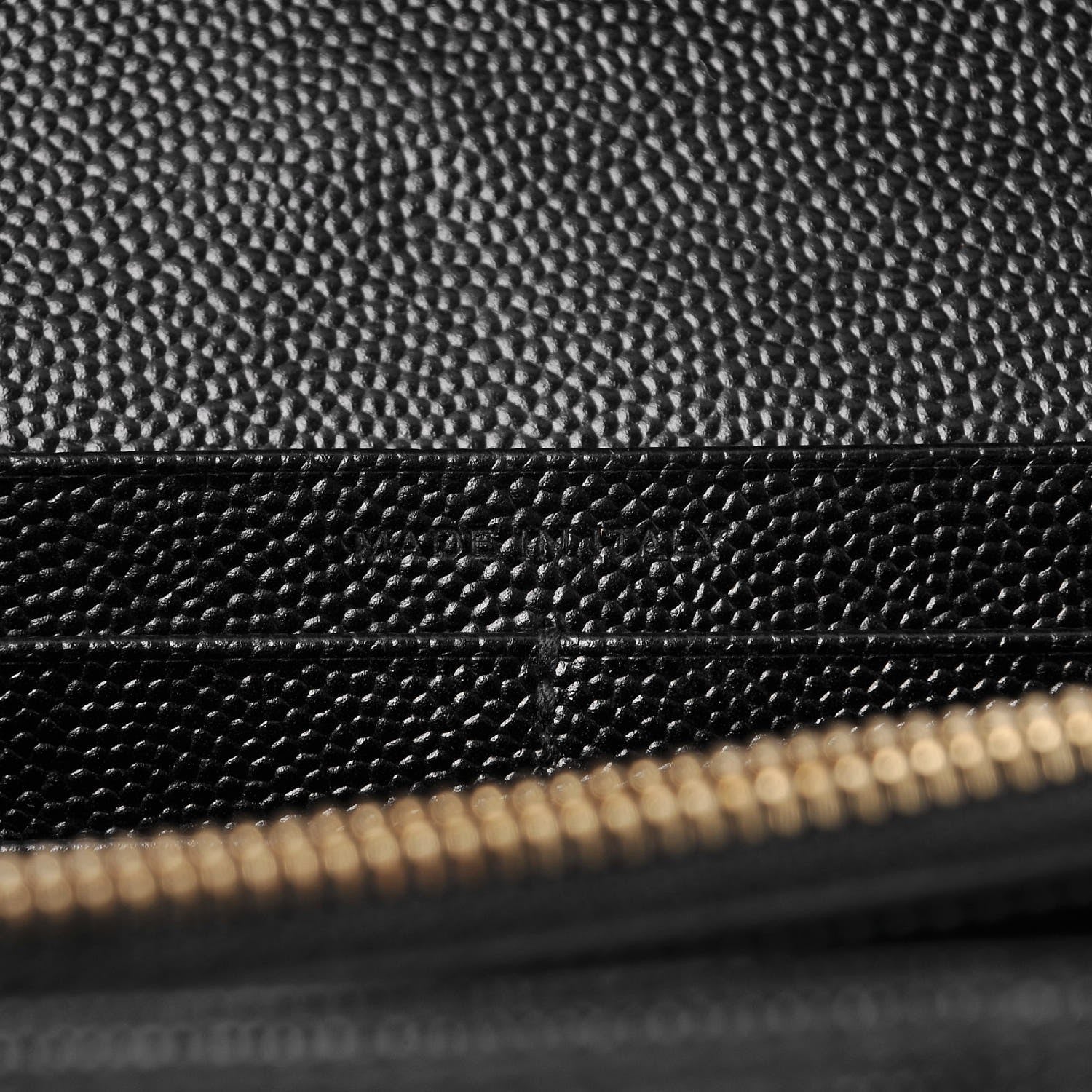 Saint Laurent Grain De Poudre Matelasse Chevron Monogram Chain Wallet Black 7 of 7