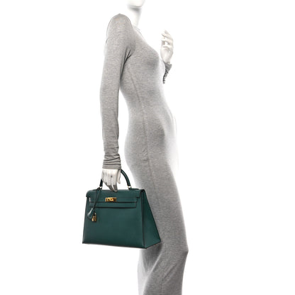 Hermes Ardennes Kelly Sellier 32 Vert Fonce 2 of 10