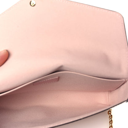 Louis Vuitton Vernis Felicie Chain Wallet  Rose Ballerine 4 of 9