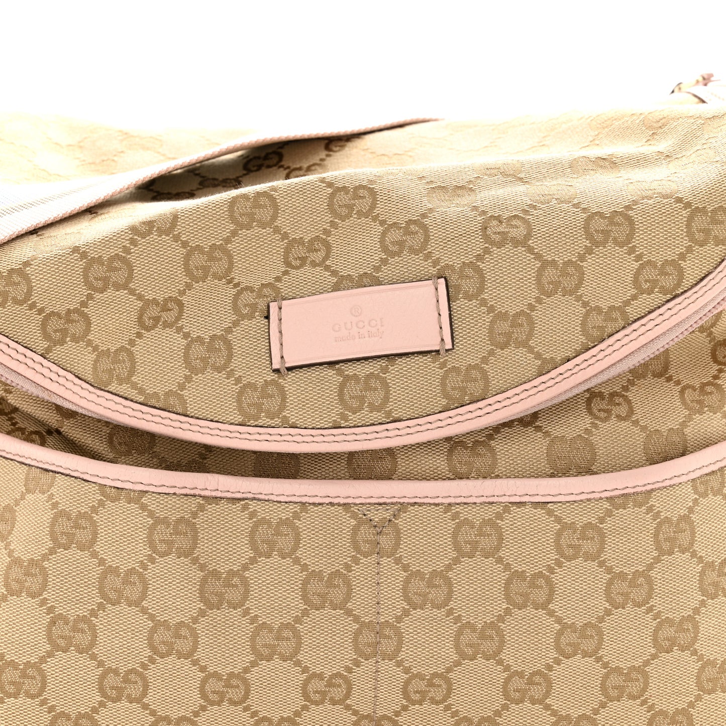 Monogram Web Diaper Bag Pink