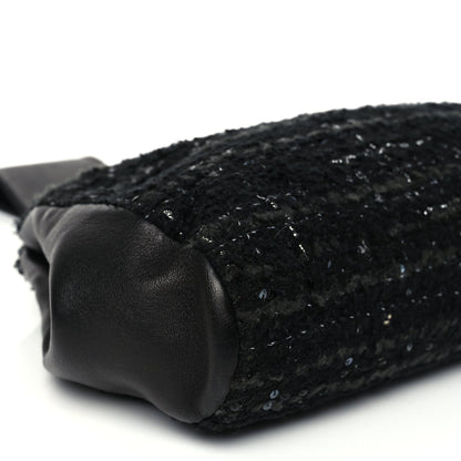 Chanel Tweed Lambskin Plexiglass CC Wristlet Black 7 of 8