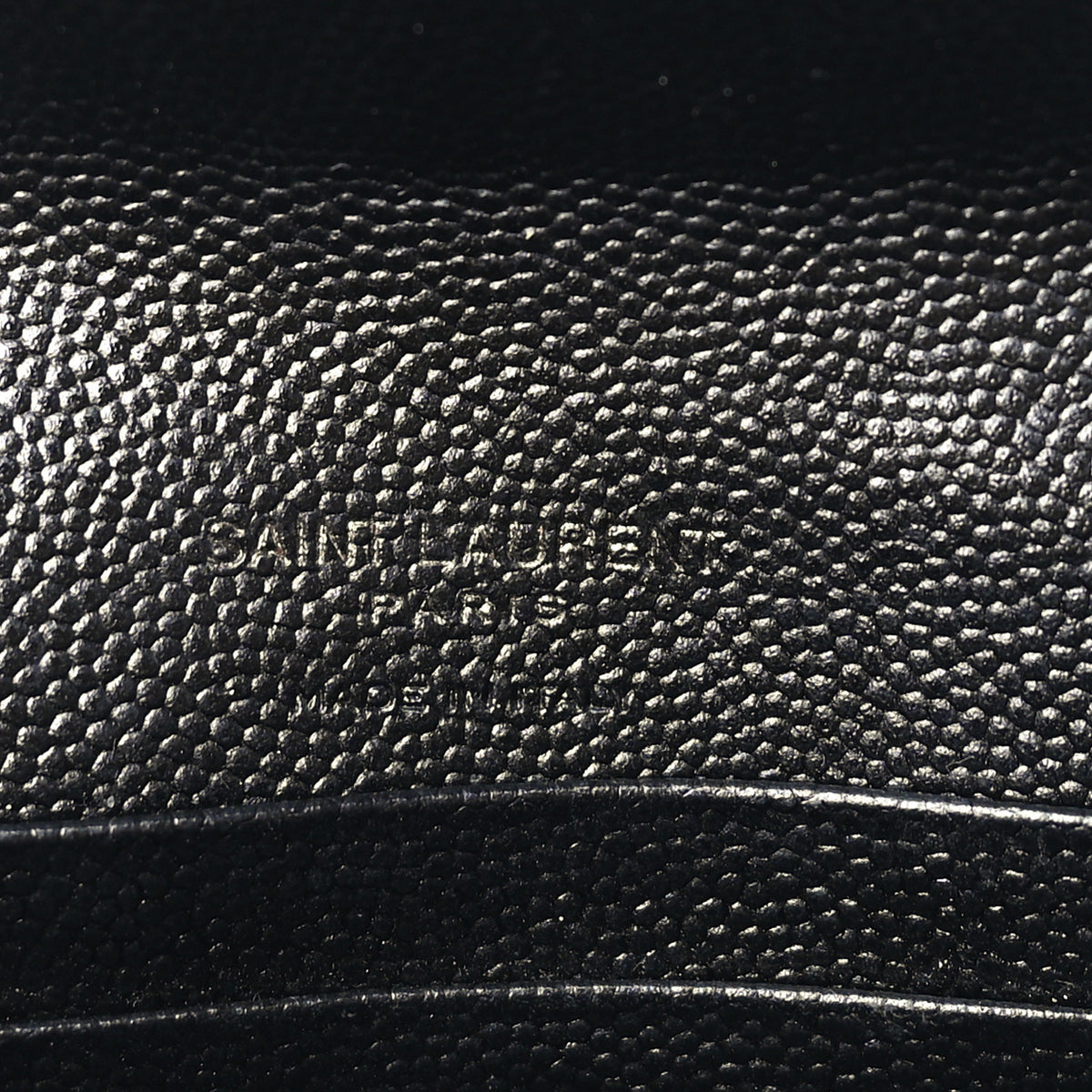 Saint Laurent Grain De Poudre Matelasse Chevron Small Monogram Envelope Wallet Black 7 of 7