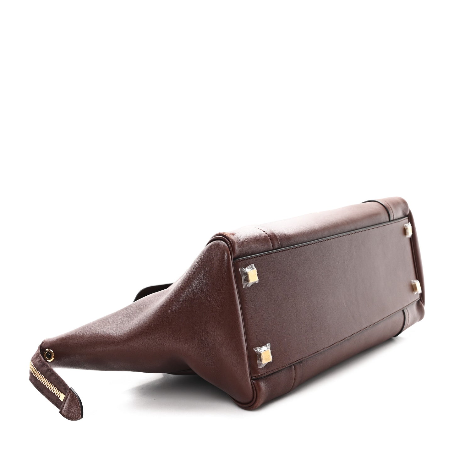 Supple Shiny Lambskin Medium New Luggage Brick