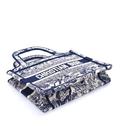 Christian Dior Canvas Embroidered Mini Toile De Jouy Book Tote  Blue 7 of 7