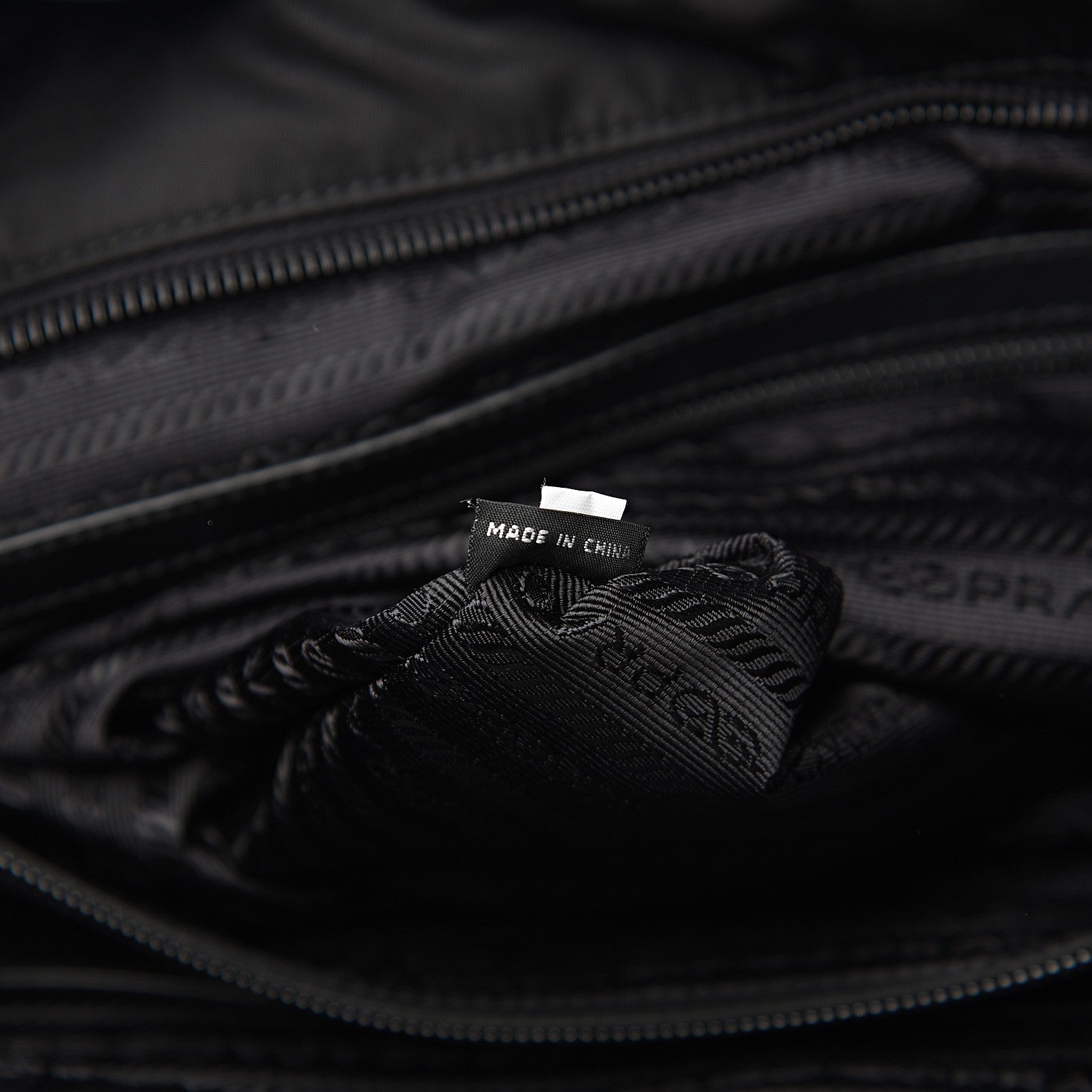 Prada Tessuto Nylon Saffiano Tote Black 5 of 8