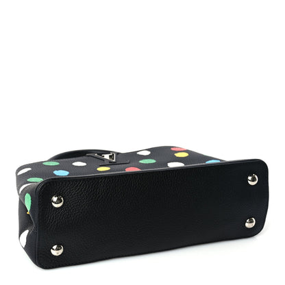 Louis Vuitton LV X YK Taurillon Capucines MM Black 3 of 8