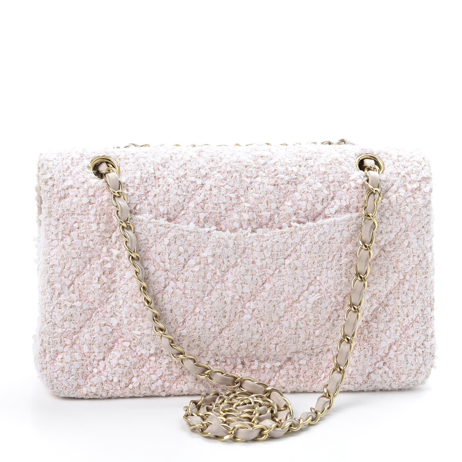 Chanel Tweed Medium Double Flap Pink 2 of 11