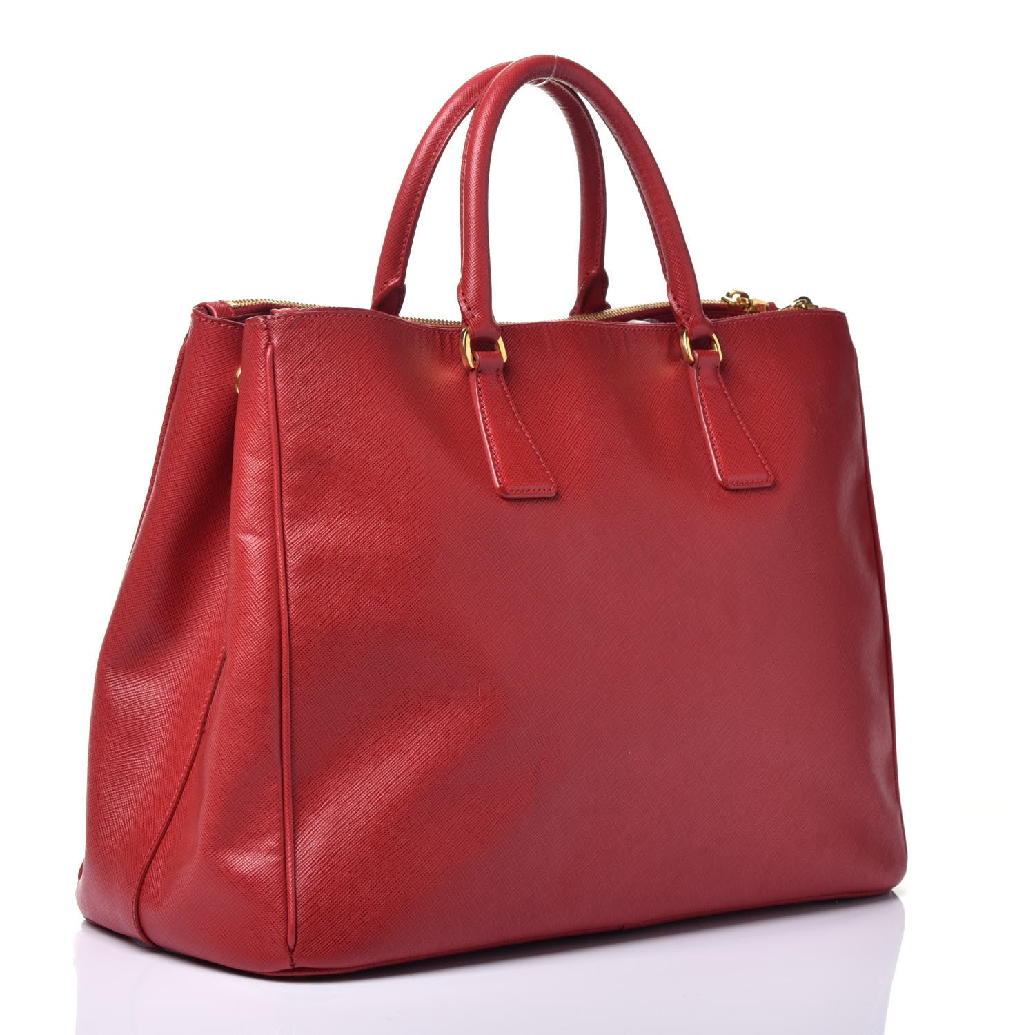 Prada Saffiano Medium Galleria Double Zip Tote Fuoco 3 of 9