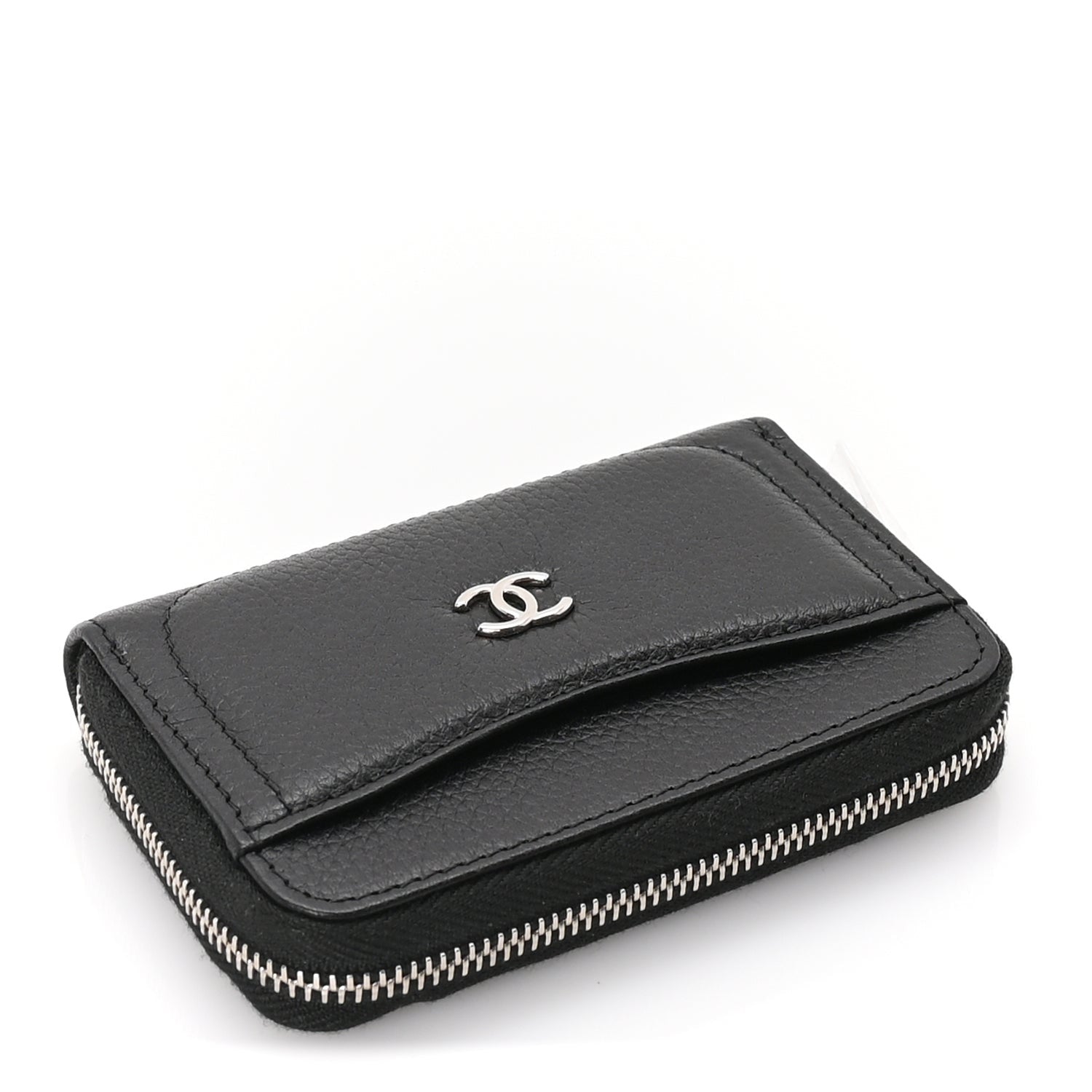 Chanel Caviar Classic Zipped Coin Purse  Black 4 of 7