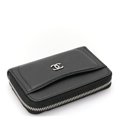 Chanel Caviar Classic Zipped Coin Purse  Black 4 of 7