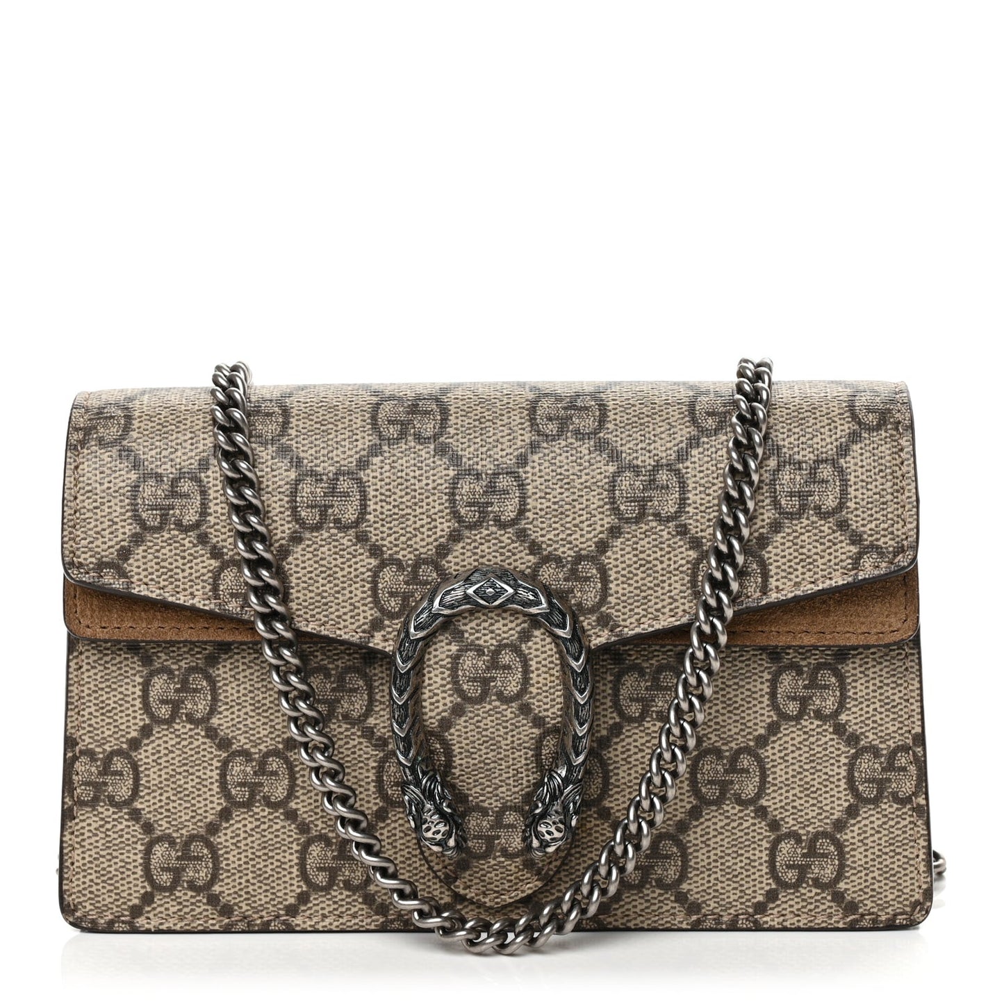 GG Supreme Monogram Super Mini Dionysus Shoulder Bag Taupe