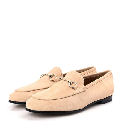 Gucci Suede Horsebit Womens Jordaan Loafers 39 Pink Sand 2 of 9