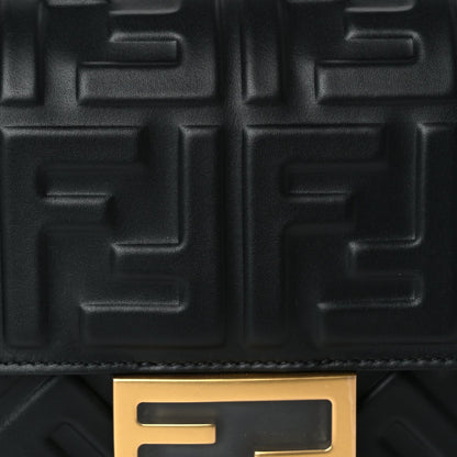 Fendi Nappa FF 1974 Embossed Baguette Black 6 of 8