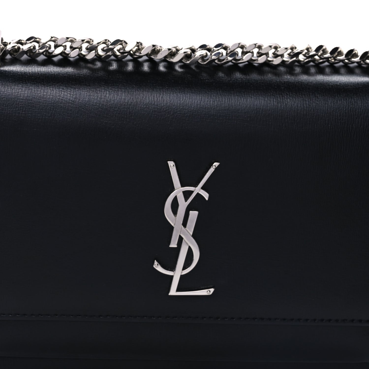 Saint Laurent Calfskin Medium Monogram Sunset Black 6 of 8