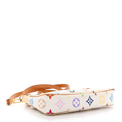 Louis Vuitton Monogram Multicolor Pochette Accessories White Long Strap 4 of 11