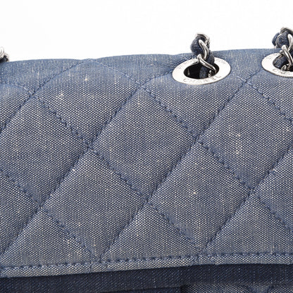 Chanel Denim Quilted Small Medallion Flap Light Blue 15 of 16