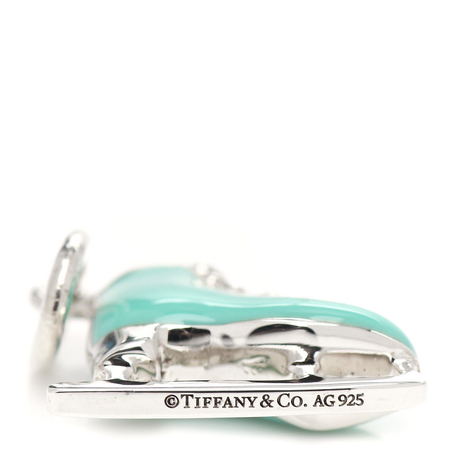 Tiffany Sterling Silver Enamel Ice Skate Charm Blue 3 of 4