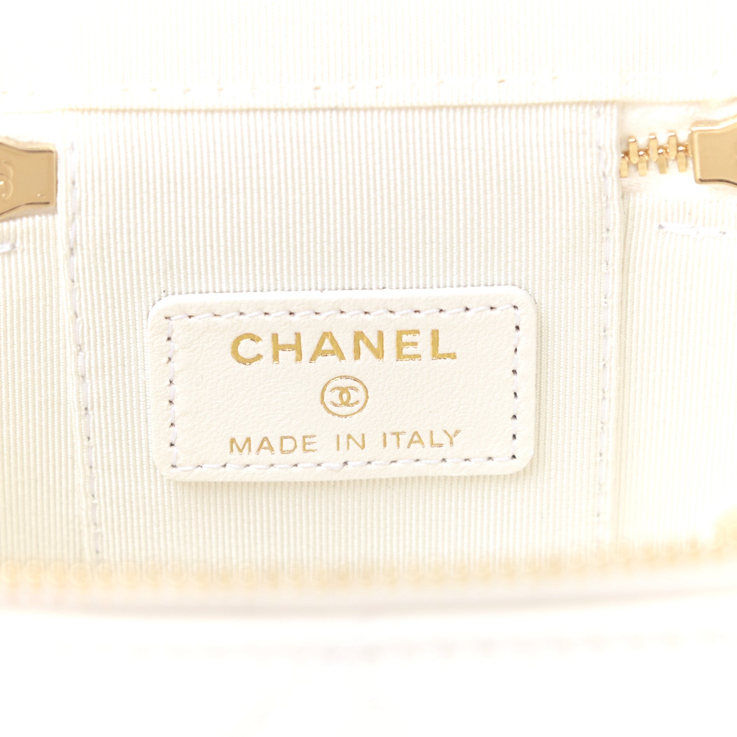 Chanel Lambskin Quilted My Chanel Lady Vanity Case With Chain White 6 of 12