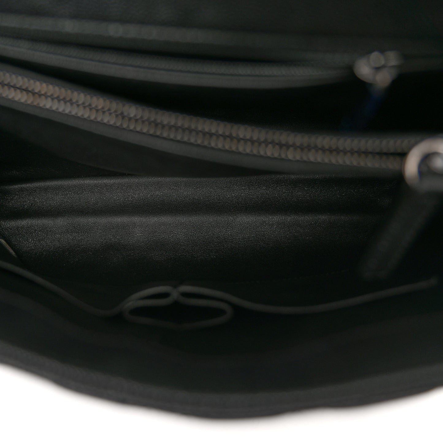 Caviar Lizard Quilted Large Coco Handle Flap Black