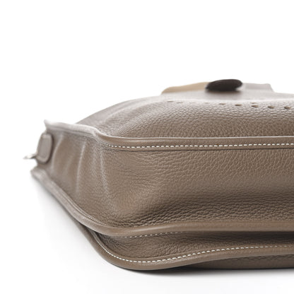 Hermes Taurillon Clemence Evelyne III PM Etoupe 9 of 12