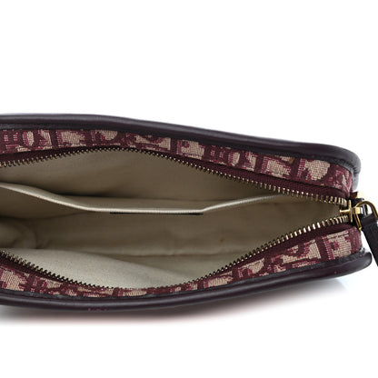 Christian Dior Oblique Diorquake Clutch Burgundy 4 of 5