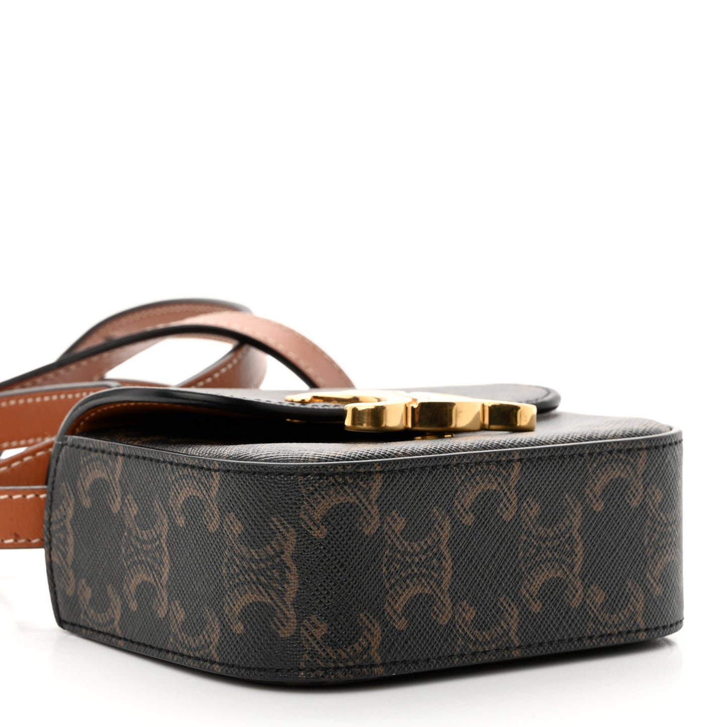 Triomphe Canvas Calfskin Mini Claude Tan