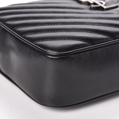 Saint Laurent Calfskin Matelasse Monogram Lou Camera Bag Black 7 of 9