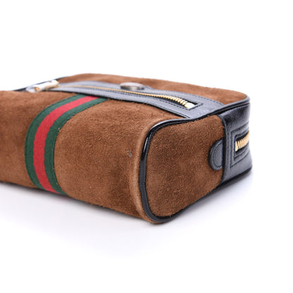 Gucci Suede Small Ophidia Belt Bag 85 34 Brown 7 of 9