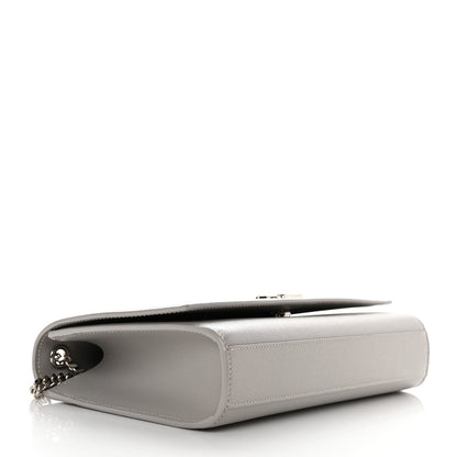 Saint Laurent Grain De Poudre Medium Monogram Kate Satchel Souris 4 of 11