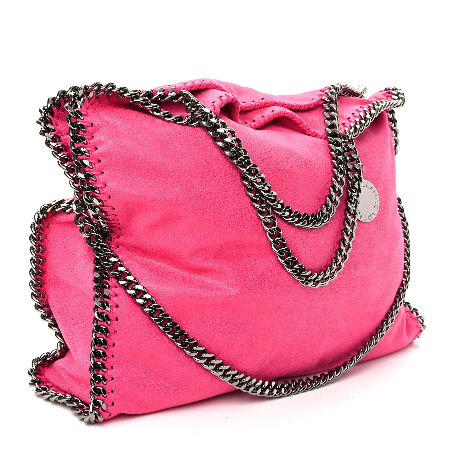 Stella McCartney Shaggy Deer Falabella Fold Over Tote  Hot Pink 2 of 9