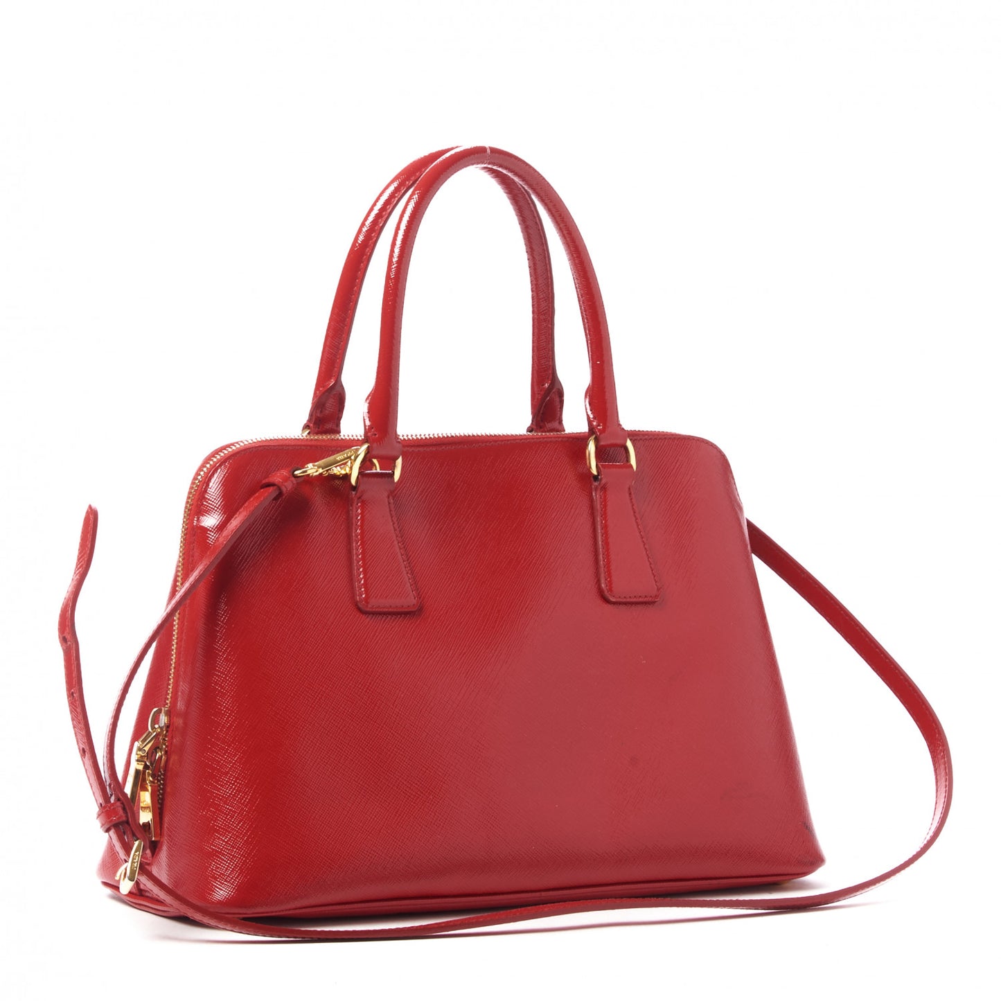 Saffiano Vernice Medium Promenade Tote Rosso