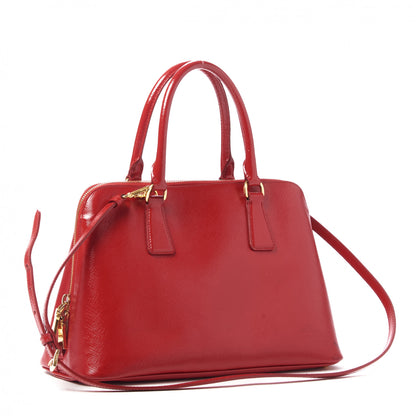 Prada Saffiano Vernice Medium Promenade Tote Rosso 2 of 7