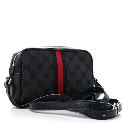 Gucci X BALENCIAGA BB Monogram Web Mini Ophidia Shoulder Bag Black 3 of 7