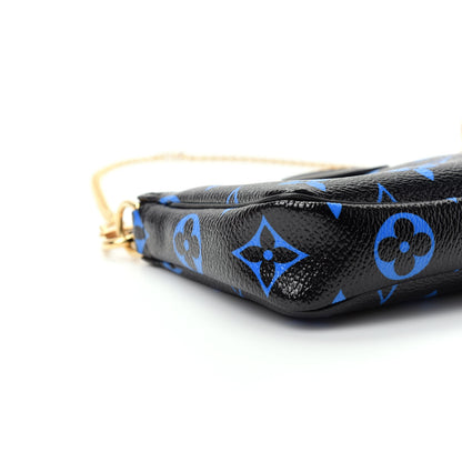Louis Vuitton Colored Monogram Mini Pochette Accessories Blue Black 6 of 10