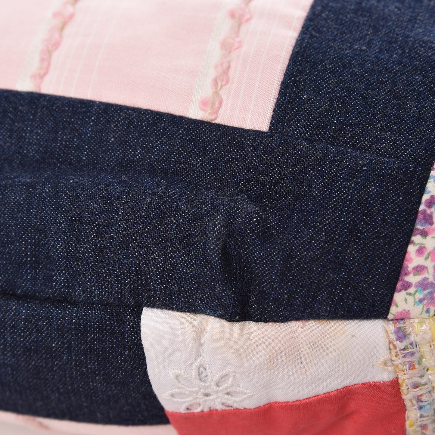 Fabric Patchwork Hobo Pink