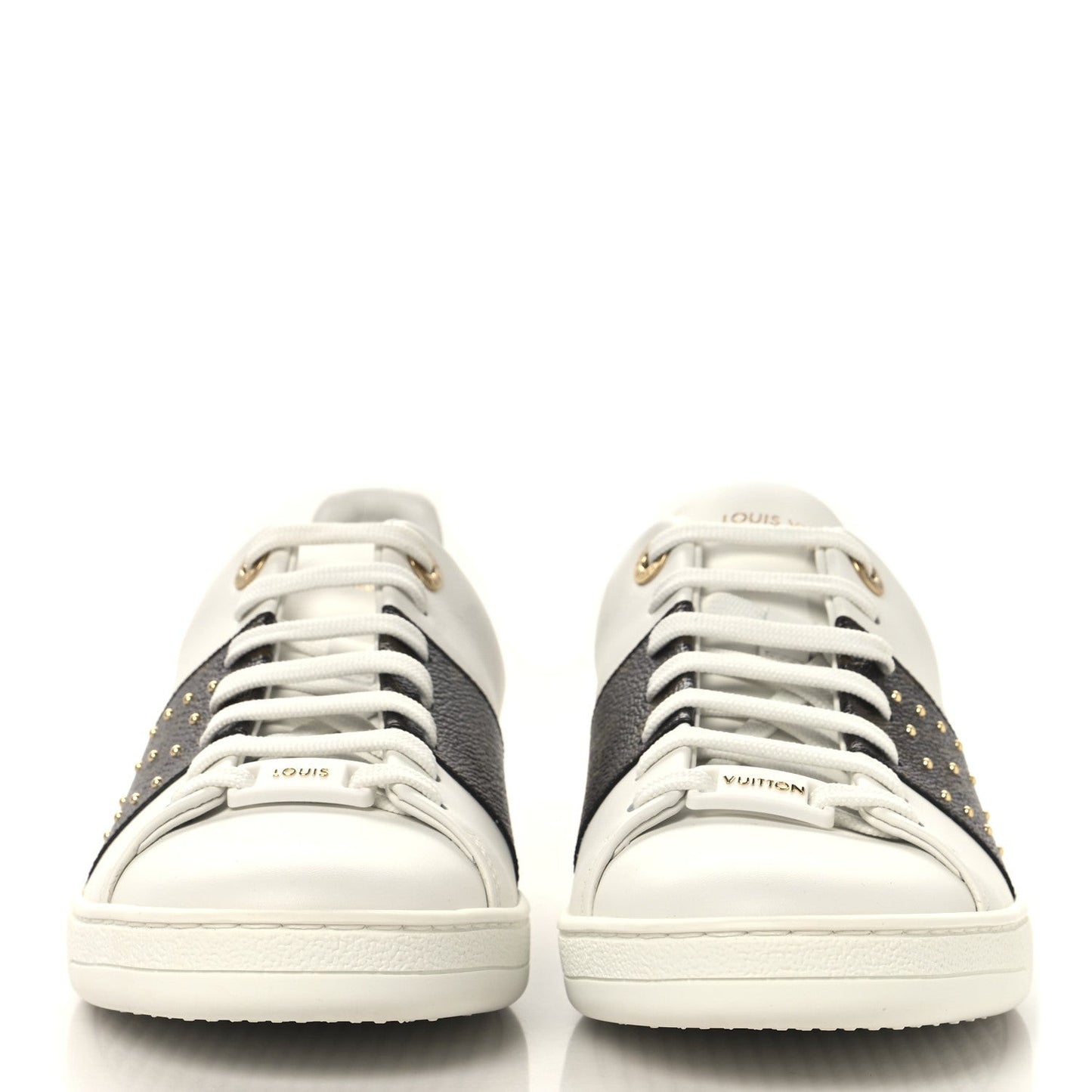 Monogram Stud Front Row Sneaker White