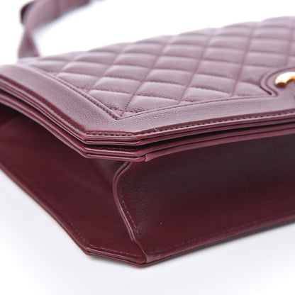 Chanel Calfskin Quilted Large Flap Bag Burgundy 9 of 11
